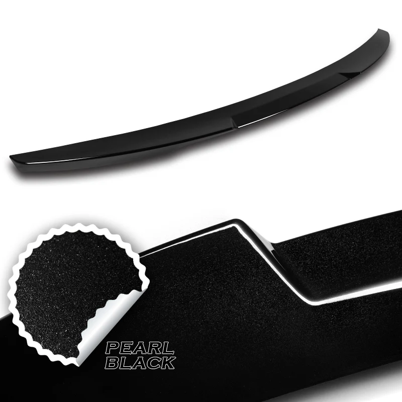 W-Power ABS V-Style Rear Trunk Lip Spoiler Wing For 2015-2020 BMW M4 F82 Coupe -Pearl Black - Image 3