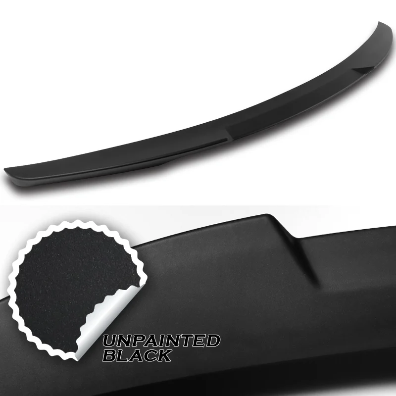 W-Power ABS V-Style Rear Trunk Lip Spoiler Wing For 2018-2021 Mazda 6 Mazda6 -Unpainted Matte Black - Image 3