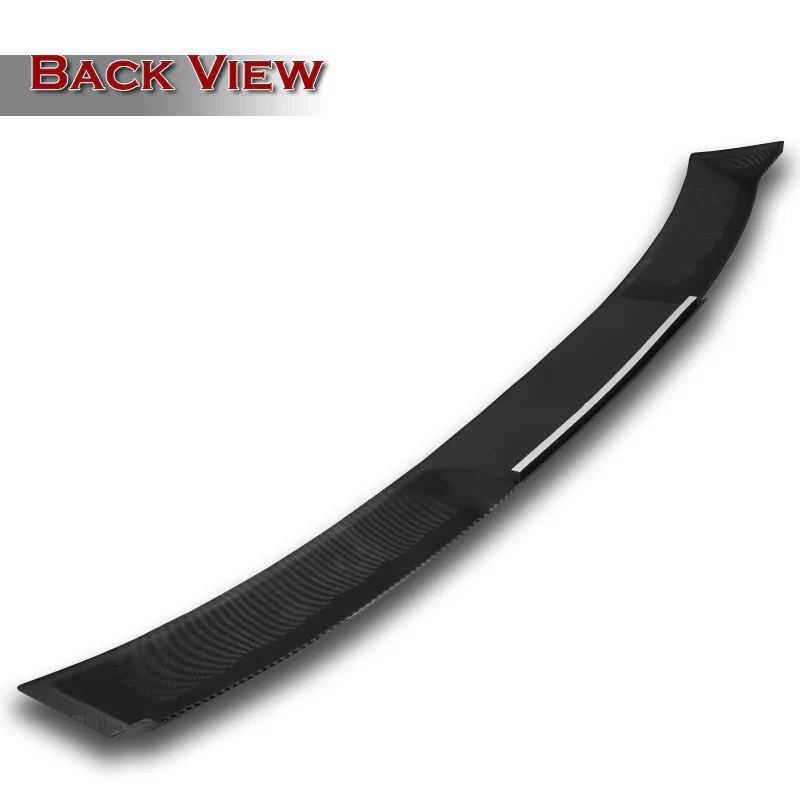 W-Power ABS VIP-Style Rear Widow Roof Visor Wing Spoiler For 2012 - 2018 BMW 3-Series F30 F80 M3 Sedan -Carbon Fiber Look - Image 4