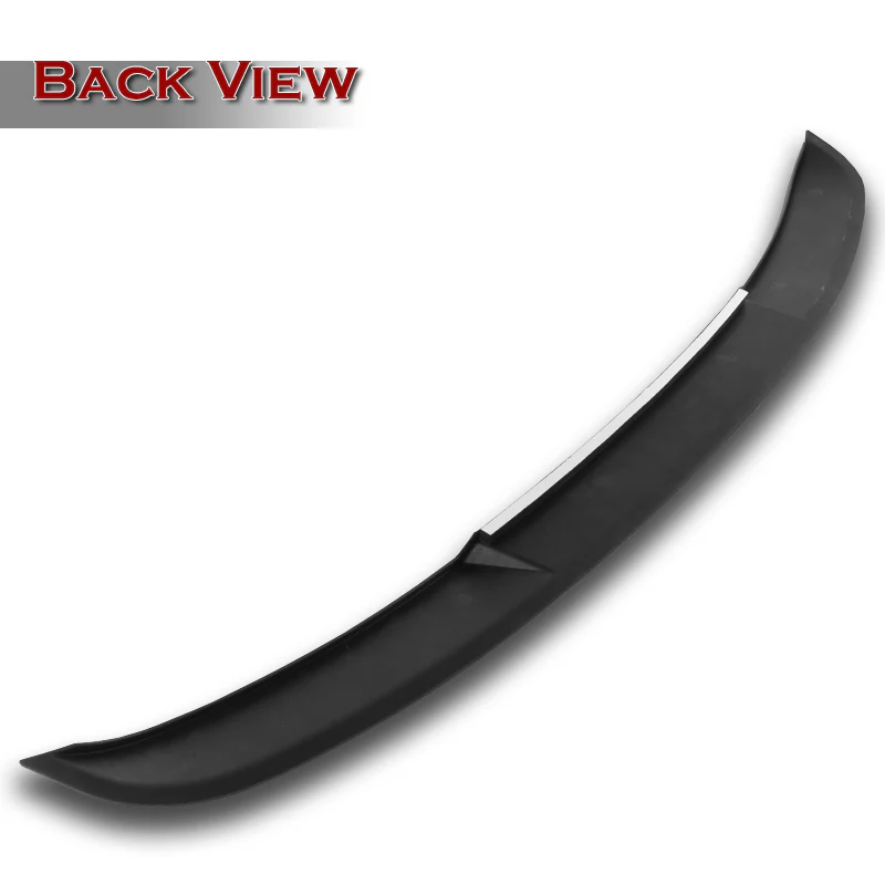 W-Power ABS VIP-Style Rear Widow Roof Visor Wing Spoiler For 2021 - 2024 Kia K5 -Unpainted Matte Black - Image 4