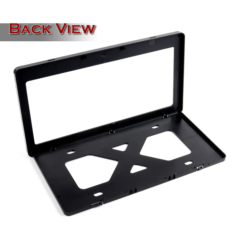 W-Power Carbon Fiber Style License plate frame TAG cover Front Rear W/Bracket - Image 3