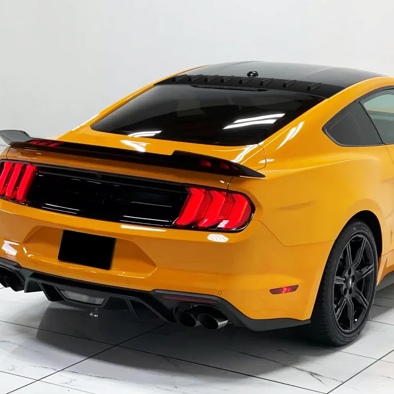W-Power Matte Black Rear Roof Vortex Generator Spoiler Wing For 2015 - 2023 Ford Mustang Coupe -Shark Fin Style - Image 3
