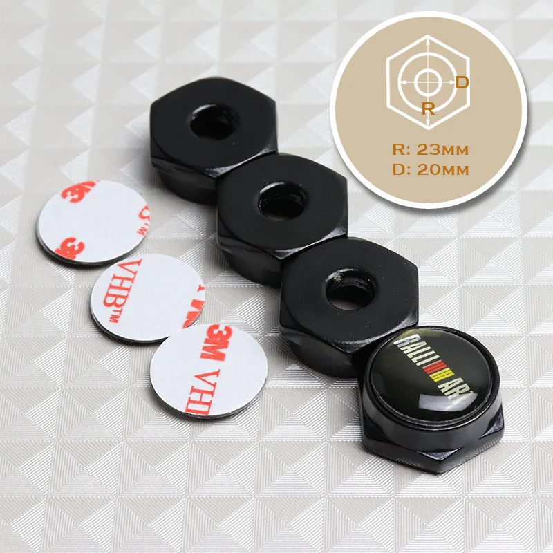 X4 JDM RALLIART Car License Plate Bolts Frame Screw Caps Covers for Mitsubishi - Image 5